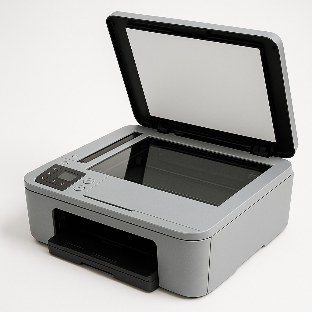 Paper stuck in the rear of a printer