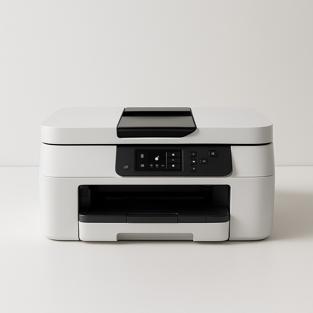 Modern printer in a clean studio setting